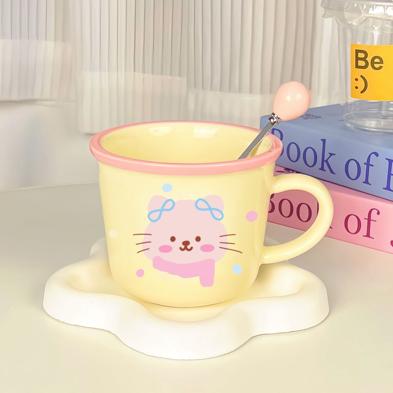 高颜值波点卡通可爱马克杯少女心生日礼物送女朋友姐妹有意义礼品