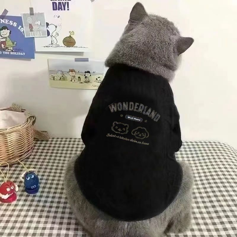 宠物猫咪狗狗柴犬柯基衣服加绒背心新款秋冬季保暖卫衣泰迪防掉毛