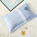 枕头幼儿园宝宝枕头套婴儿床纯棉拼接刺绣枕套珍珠棉枕头芯 儿童款