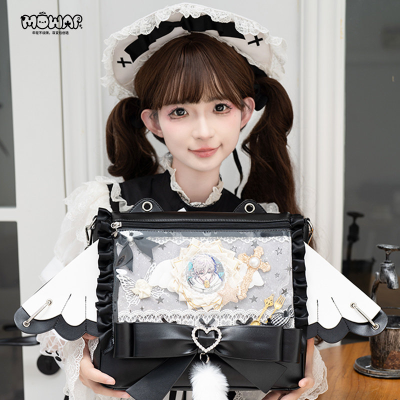 MOWAP堕梦喵语手提双肩斜挎痛包