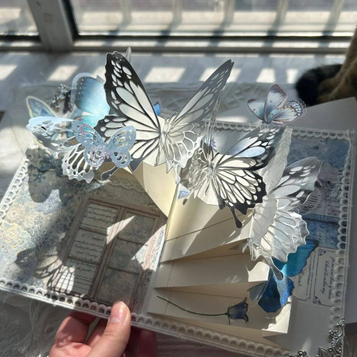 抖音同款蝴蝶NFC音乐立体书diy手工材料包送闺蜜女友生日礼物贺卡