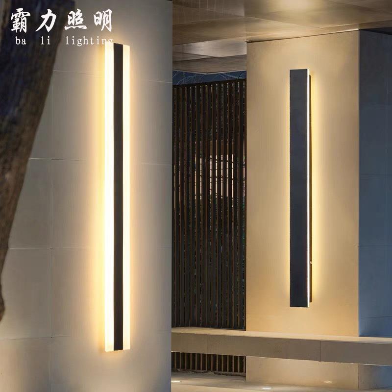 户外壁灯防水极简长条一字壁灯别墅过道走廊灯工程洗墙灯庭院壁灯