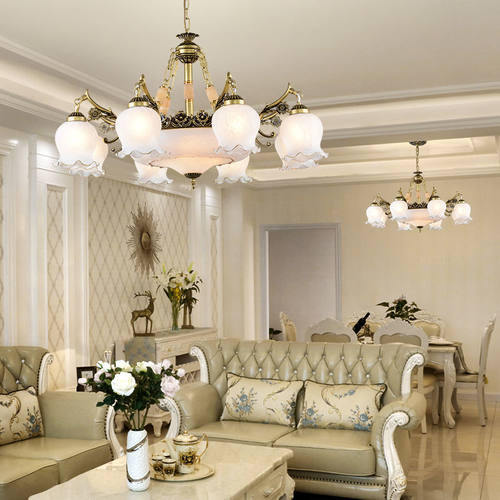 吊灯客厅灯欧式别墅灯美式复古灯具卧室灯餐厅咖啡厅复式创意大气