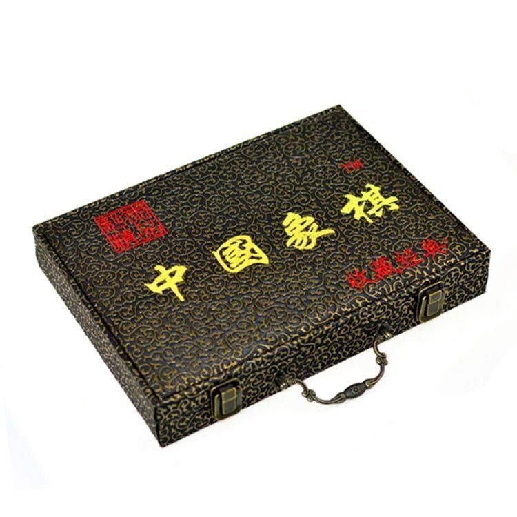 缅甸花梨中国象棋皮革折叠棋盘套装象棋加工木雕工艺品