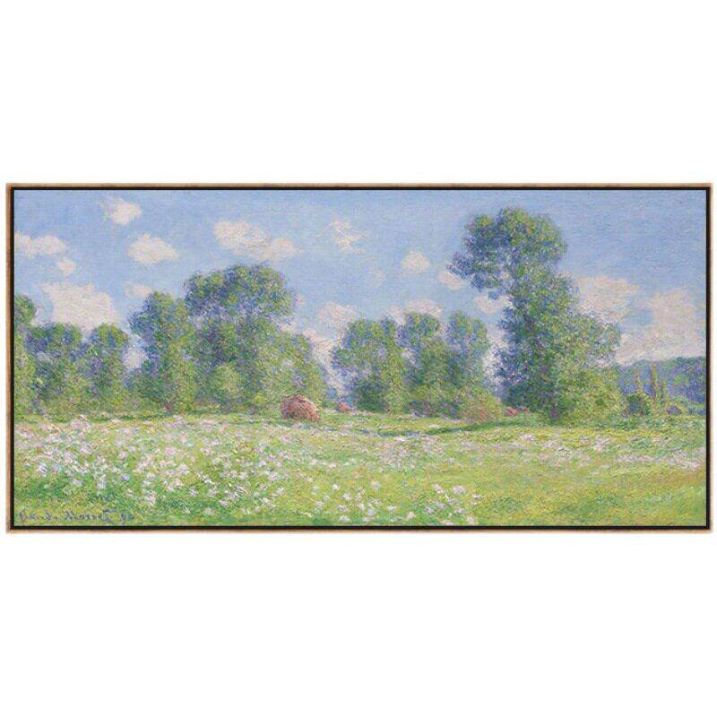 莫奈梵床头画装饰画名画卧室挂画简约客厅沙发背景墙油画印象派