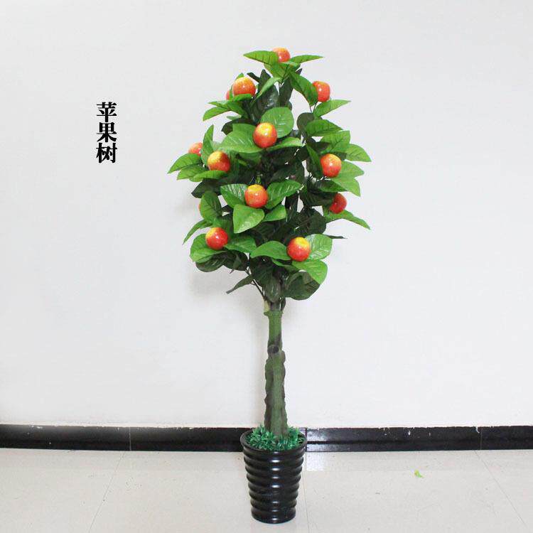 厂家直供仿真植物盆栽室内装饰假树水果树仿真花仿真大橙子树摆件