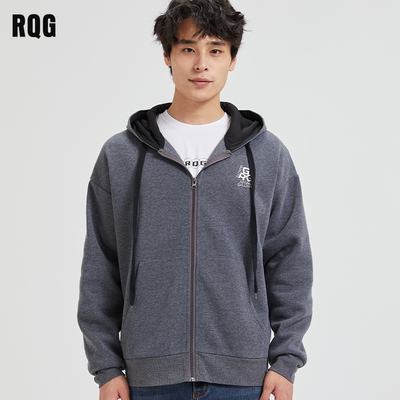 R.Q.G简约风卫衣外套男生秋款