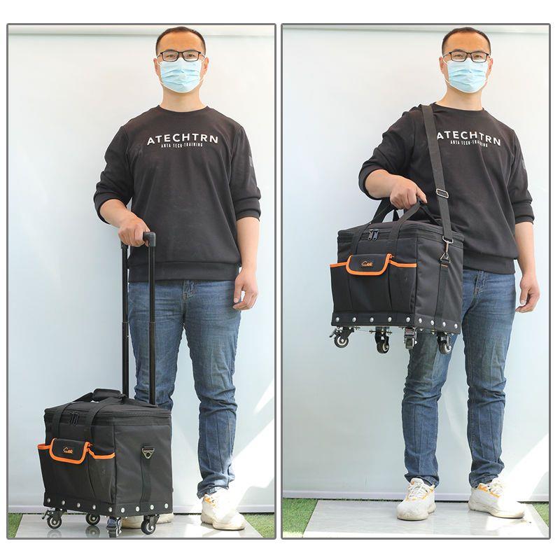 多功能带轮拉杆工具包大容量工具箱家政保洁木工电工单肩新款