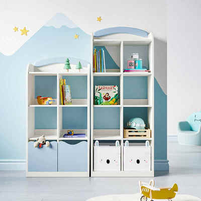 儿童书架现代简约书柜落地置物架卧室收纳柜子家用置物柜林氏木业