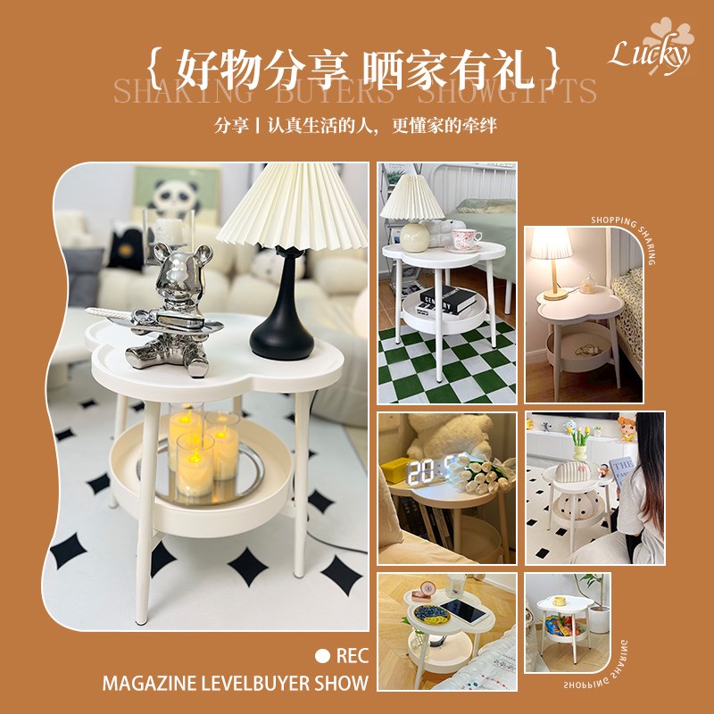 床头柜简约现代卧室床边小型置物架家用沙发迷你边几柜子移动桌子