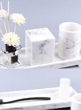 极速Bathroom Tray, Marble Pattern Sink Tray,Resin Vanity Tra