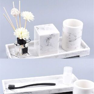 极速Bathroom Tray, Marble Pattern Sink Tray,Resin Vanity Tra