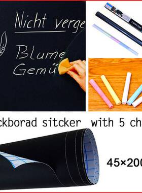 极速Blackboard Vnyl Peel and Stck Self Adhesve Chalkboard Wa