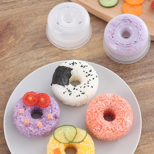 极速Donut Round Rice Ball Mold Non-Stick Sushi Maker DIY Eas