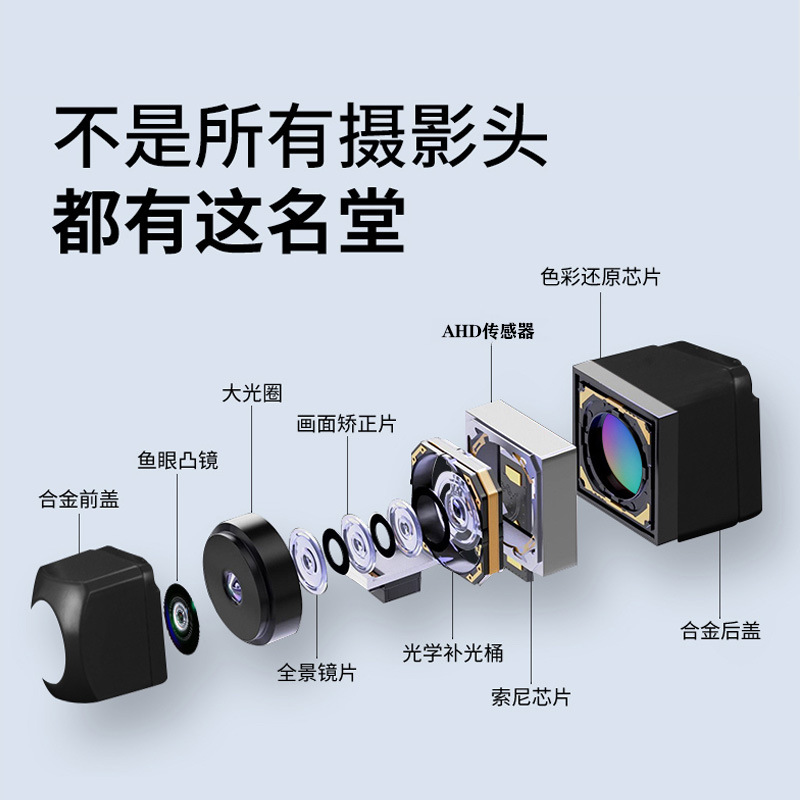 AHD 4K极光 大广角超高清倒车监视镜头安卓大屏倒车影像车载摄像