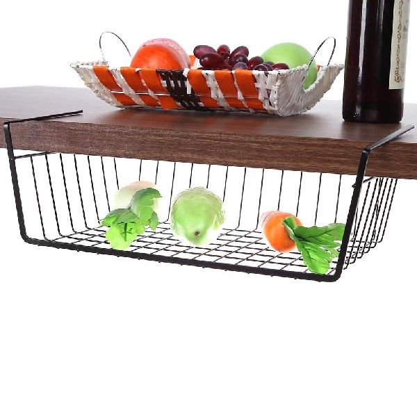 Iron Mesh Shelf Basket Cupboard Cabinet Door Organizer Rack