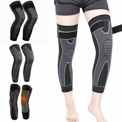 好货2PCS Full Leg Sleeves Compression Long Knee Sleeve Prote