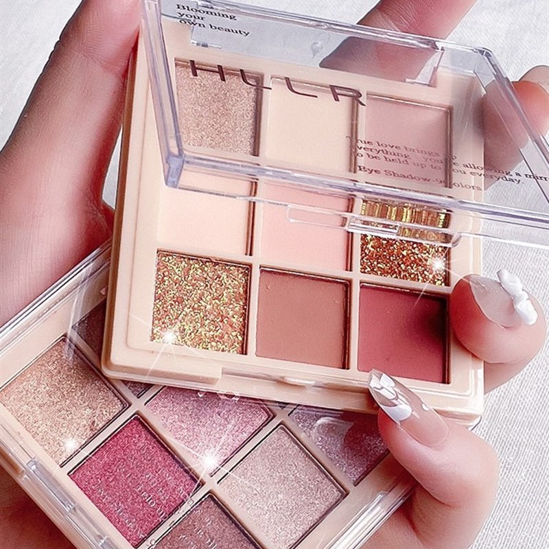 眼影新款九宫格不闪粉大地珠光哑光易上色眼妆ct眼影盘小众品牌
