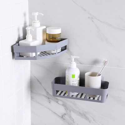 好货Plastic Bathroom Shelf Organizer Snap Up Corner Shelf Ba