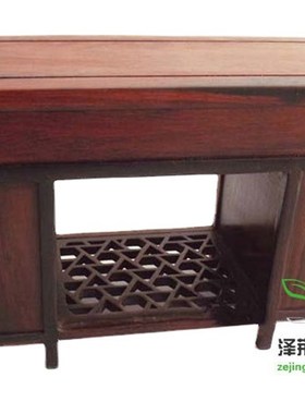 红木质雕刻工艺礼品摆饰明清微型缩中式小家俱模型红酸枝办公桌书