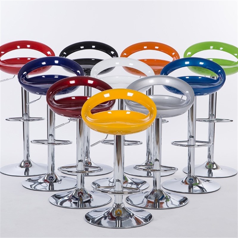 欧式升降吧台椅子酒吧椅复古接待椅旋转高脚前台椅吧登子