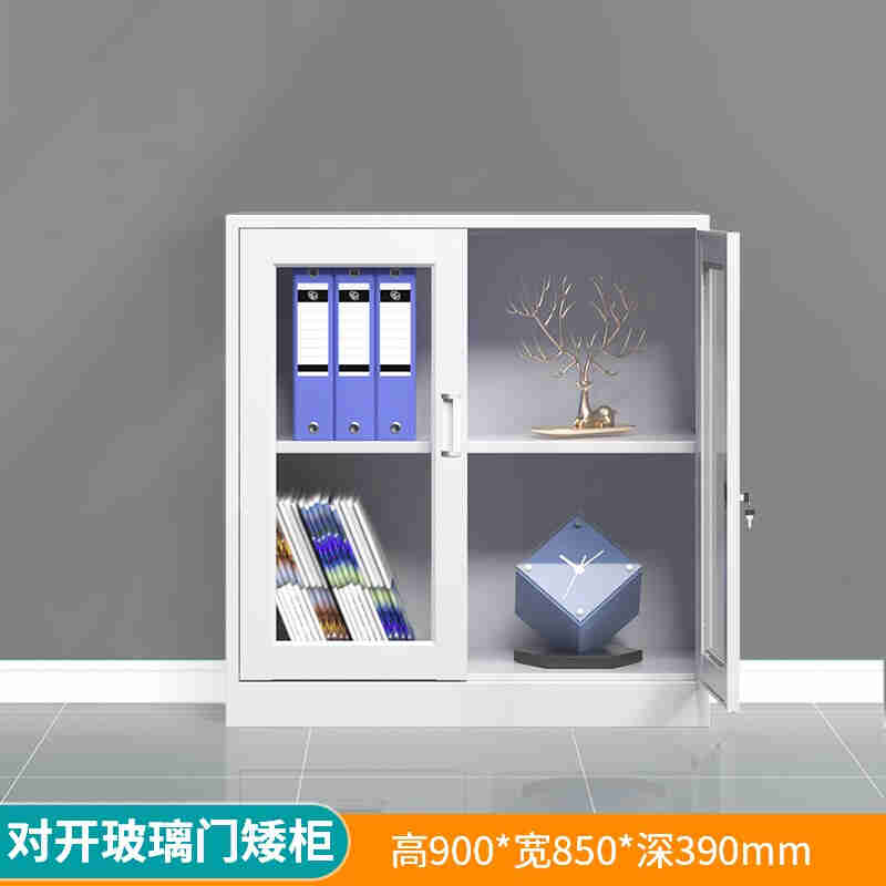 铁皮文件柜钢制柜子档案柜资料柜财务凭证柜带锁收纳柜矮柜抽屉通