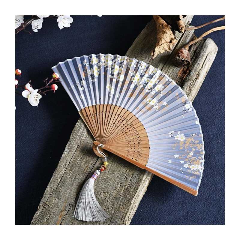 复古风折扇子女式汉服中国风素雅和风百搭送流苏旗袍走秀折叠古装
