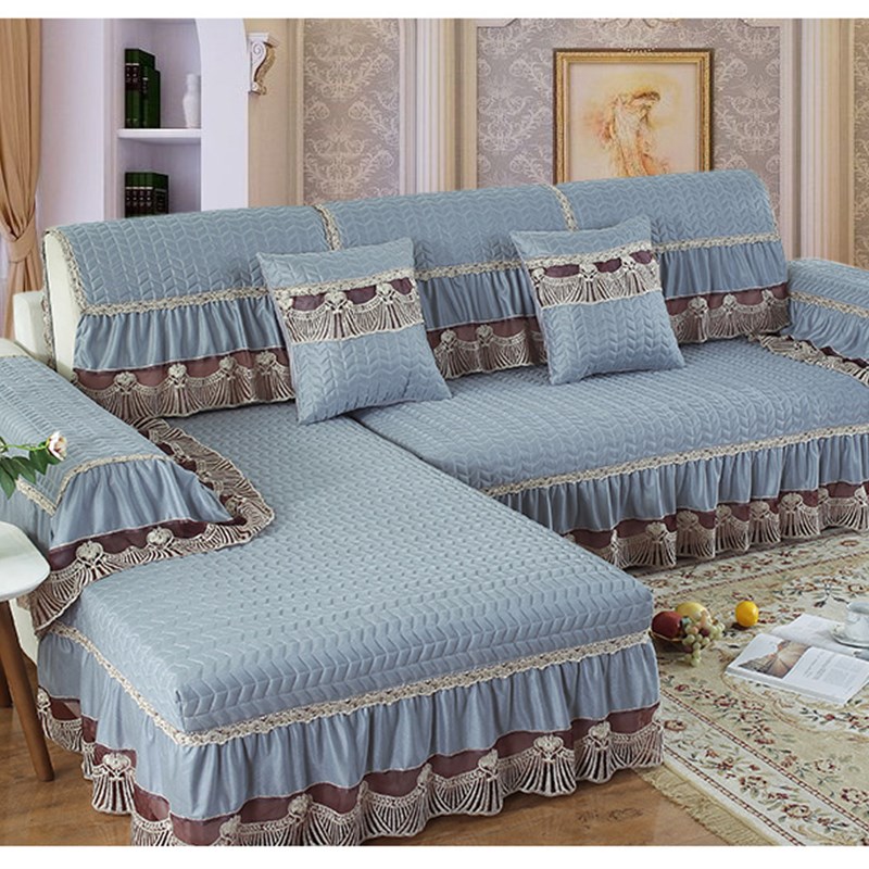 L四季防滑沙发垫欧式沙发套罩现代通用沙发巾全盖布纯色皮沙发垫