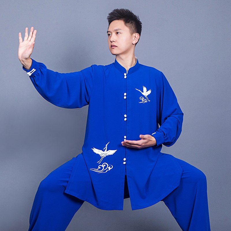 新品太极服女款新款2024表演太极拳练功服装男八段锦春夏季中长款