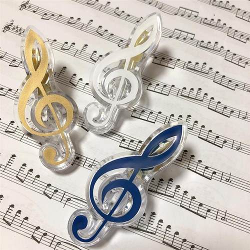 出口日本NAKNO音符夹子8分音符/高音谱号小夹子票据夹