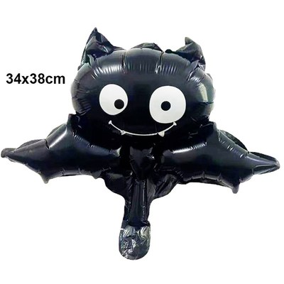 5PCS Halloween Foil Balloons Bat Mylar Balloons Cute Black