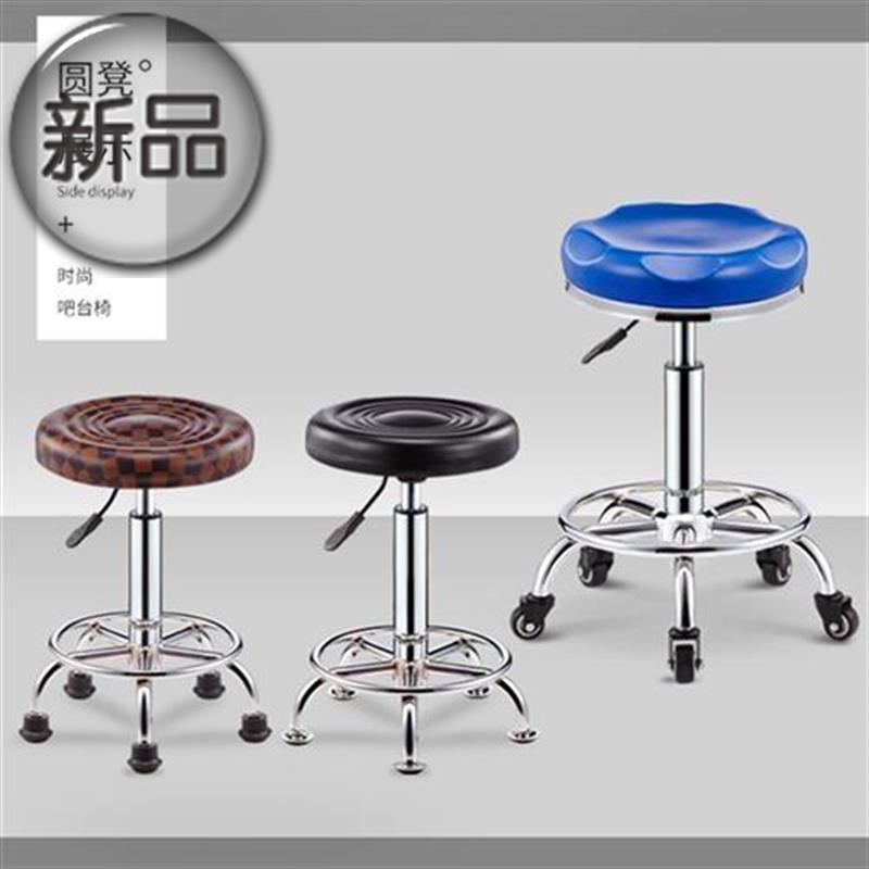 美式吧台椅子家用欧式靠背高脚凳复古旋转酒吧椅前台高脚椅旋6转