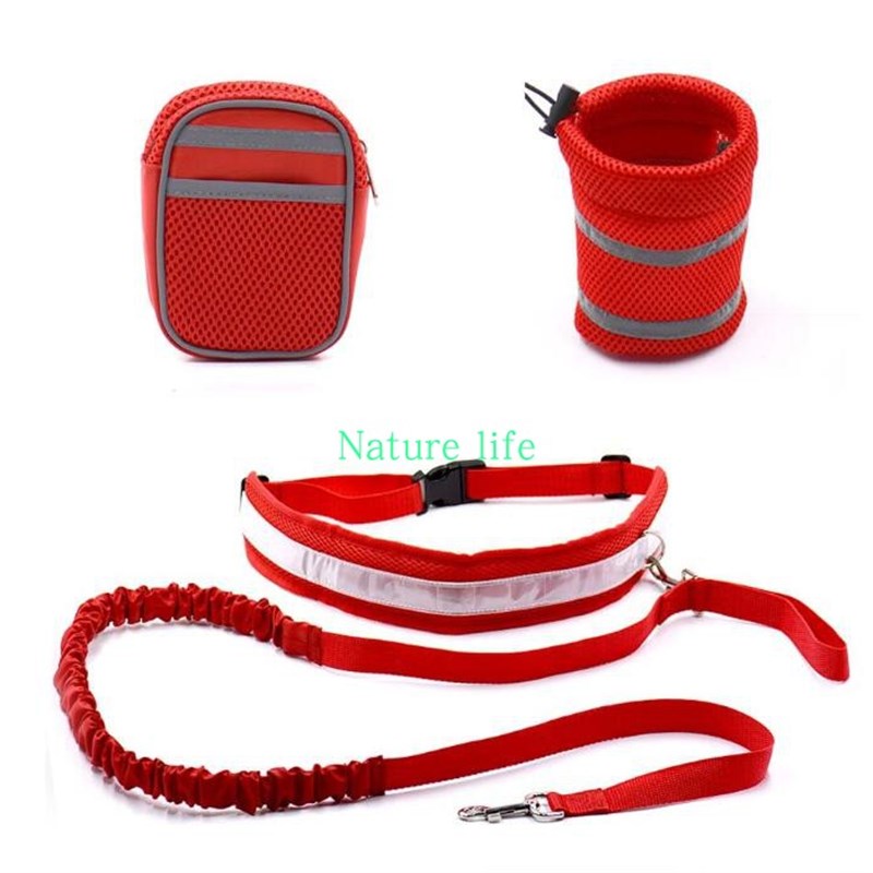 Pet Dog Leash Lead Strap Rope Waist Walking Runing Belt