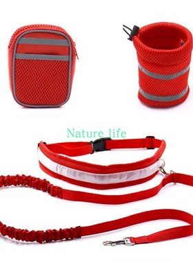 Pet Dog Leash Lead Strap Rope Waist Walking Runing Belt