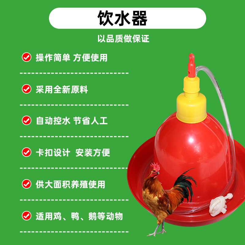 鸡用自动饮水器鸡水壶普拉松饮水器喝水器养鸡养殖设备育雏饮水器