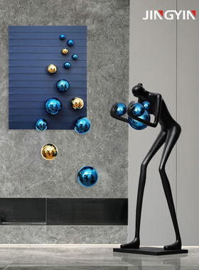 落地人物艺术品酒店大堂售楼部走道墙壁装饰挂件客厅卡通雕塑摆件