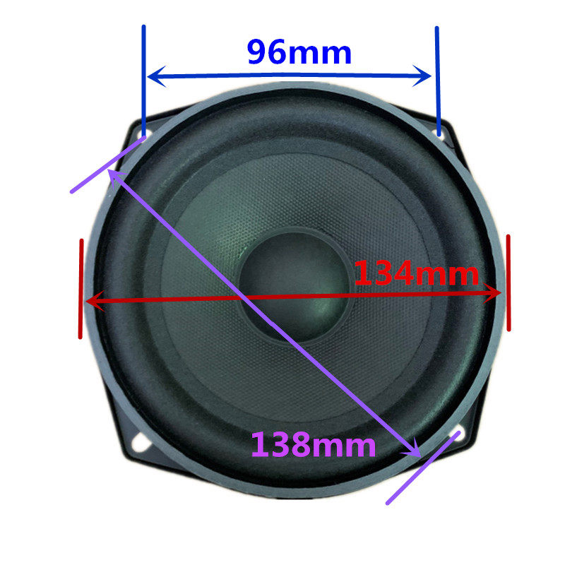 包邮5.25寸8欧30瓦低音喇叭 音箱低音炮 8欧30W 80磁黑色 中低音