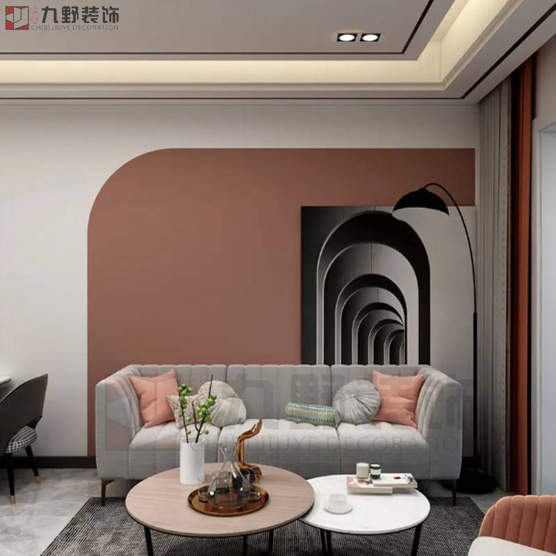 乳胶漆墙面造型模板贴纸几何图形拼色半圆背景墙刷漆图案镂空模具