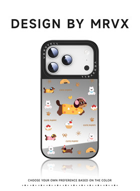 腊肠狗适用iphone17手机壳苹果16promax新款磁吸充电15pro自带补妆镜子14plus小众ins风ip13卡通简约12独特女