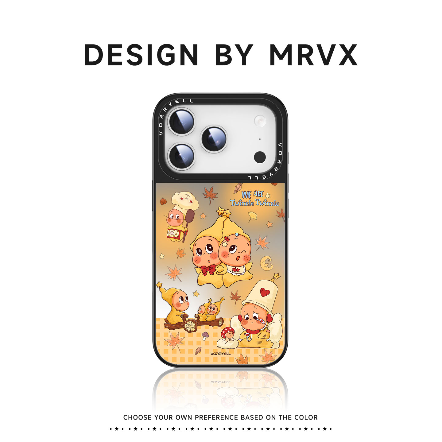 星星人-黑框磁吸带镜子手机壳