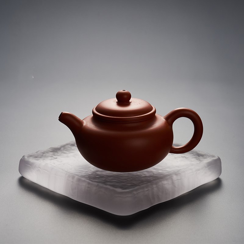 现货速发家用办公冰露磨砂玻璃壶承干泡台壶托盘功夫茶具养壶垫杯