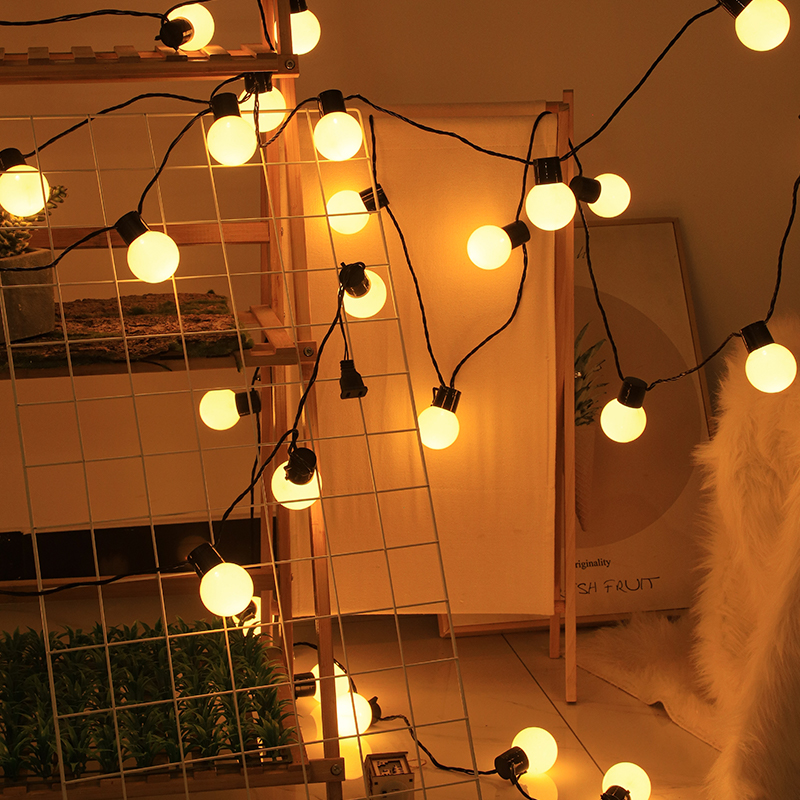 户外露营氛围灯大圆球灯串led彩灯带天幕帐篷装饰灯野营电池款usb