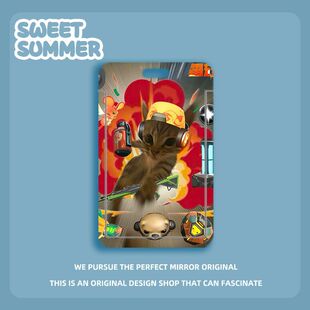 瓦罗兰特捷风猫猫搞怪学生滑盖卡套饭卡公交身份证件套门禁校定制