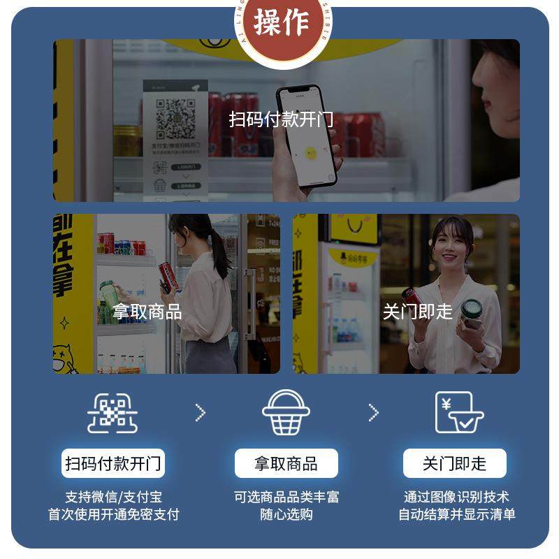 哈哈零无人售货机2OPC4小卖智能自动售时卖机兽扫码自助贴纸设计