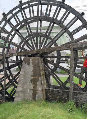 木质型车景观户外景区水园林湖泊复古动装72355大饰旋转流水态设