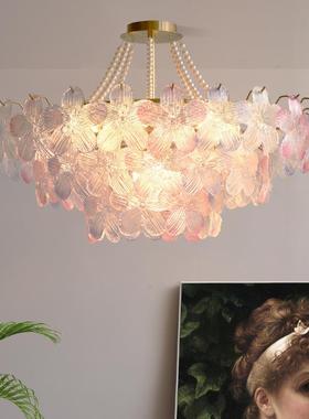 新款公全光谱式花朵29655彩色玻璃温馨主法卧婚灯房儿童主客厅202