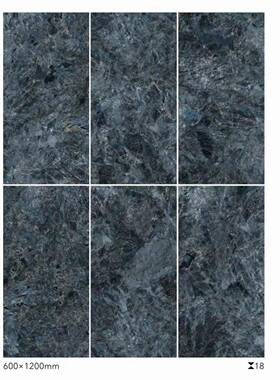 蓝翡厚翠奢石亮英砖1836561蓝色光面仿石PC砖石水景瓷砖室内外干