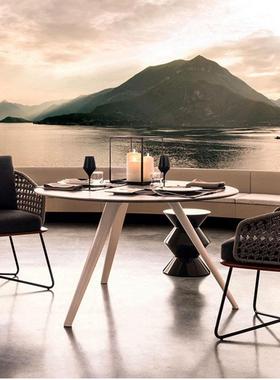 户外沙发几20068庭院柚木藤椅茶组合防水防晒墅露天阳台编休藤别