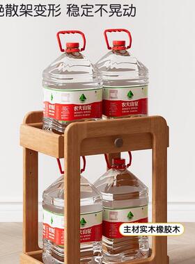 2281全实木儿童蒙氏书包架架桌桌下可移动书收纳小推车物放书包置