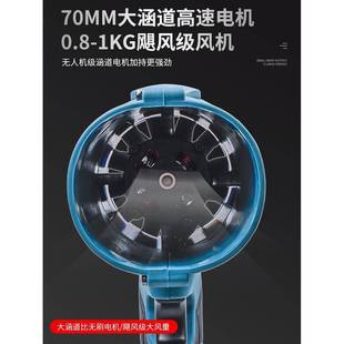 无刷风机7轮0mm涵道电机吹风机涡轮暴力风扇涡吹水锂机电暴62雅通